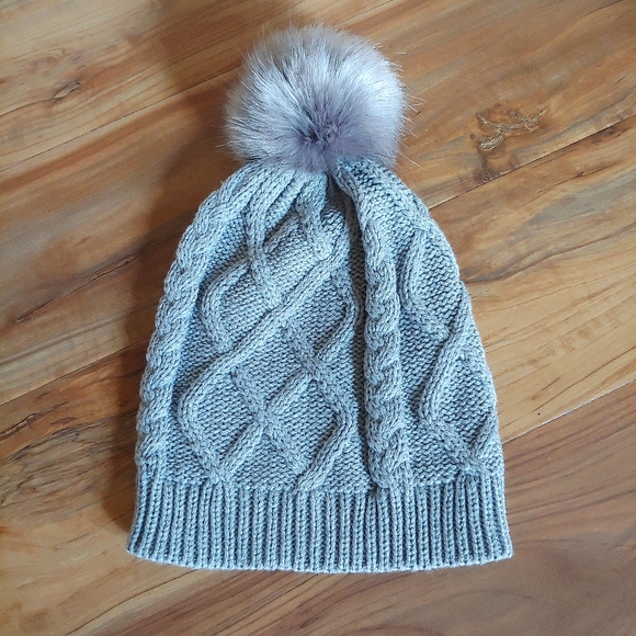 J.Crew Faux-Fur Pom-Pom Knit Hat